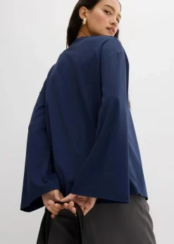 bonprix Shirts & Tops^Longshirt aus fließender Qualität dunkelblau