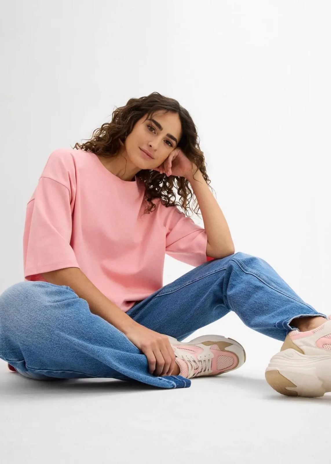 bonprix Shirts & Tops|Zweiteiler & Sets^Longshirt aus Interlock softrosa