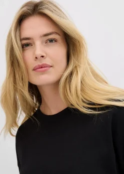 bonprix Shirts & Tops|Zweiteiler & Sets^Longshirt aus Interlock schwarz