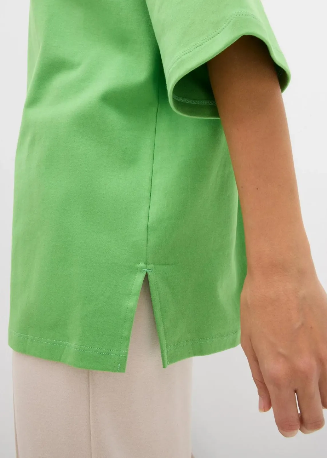 bonprix Shirts & Tops|Zweiteiler & Sets^Longshirt aus Interlock kleegrün