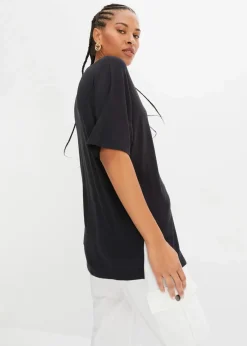 bonprix Shirts & Tops^Long-Shirt aus nachhaltigem Viskose-Mix schwarz