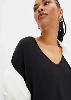 bonprix Shirts & Tops^Long-Shirt aus nachhaltigem Viskose-Mix schwarz