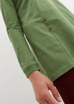 bonprix Shirts & Tops^Longshirt aus reiner Baumwolle farngrün