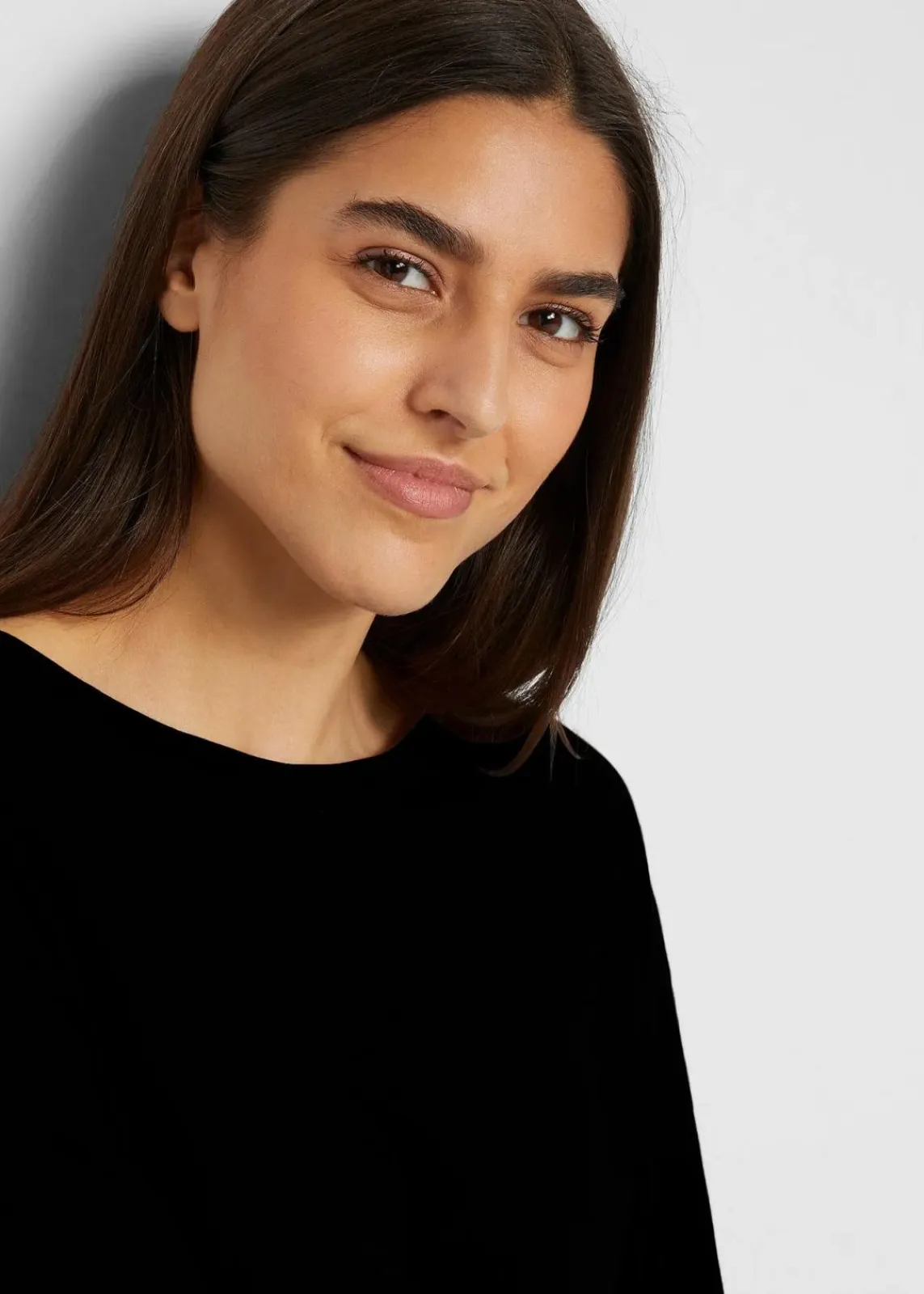 bonprix Shirts & Tops^Longshirt aus reiner Baumwolle schwarz