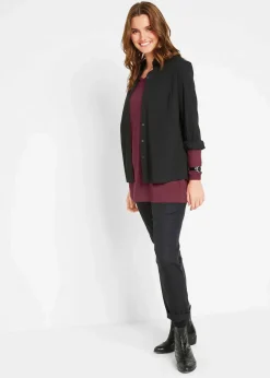bonprix Shirts & Tops^Longshirt aus reiner Baumwolle ahornrot
