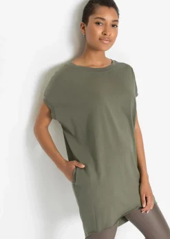 bonprix Shirts & Tops^Longshirt aus reiner Baumwolle oliv
