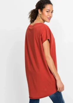 bonprix Shirts & Tops^Longshirt aus reiner Baumwolle karminrot