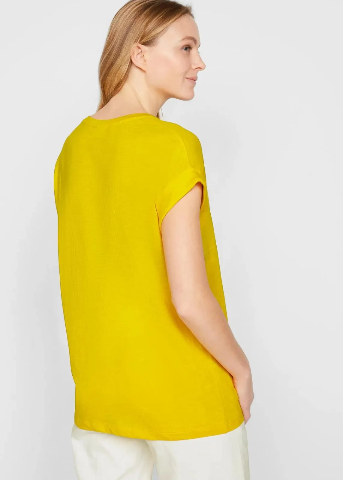 bonprix Shirts & Tops|Basics^Longshirt aus reiner Bio-Baumwolle (2er Pack) narzissengelb / schwarz