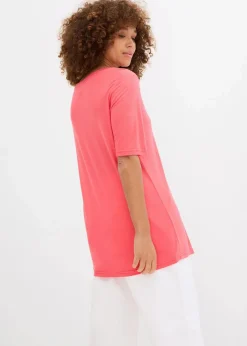 bonprix Bekleidung·Röcke|Basics^Longshirt aus softer Viskose paradiespink
