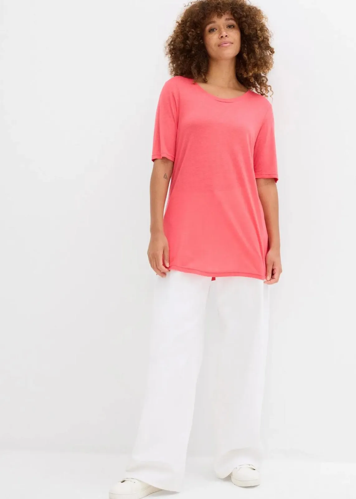 bonprix Bekleidung·Röcke|Basics^Longshirt aus softer Viskose paradiespink