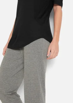 bonprix Nachhaltigere Materialien|Shirts & Tops^Longshirt aus softer Viskose, 2er-Pack schwarz+weiß