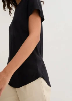 bonprix Bekleidung·Röcke|Basics^Longshirt aus softer Viskose schwarz