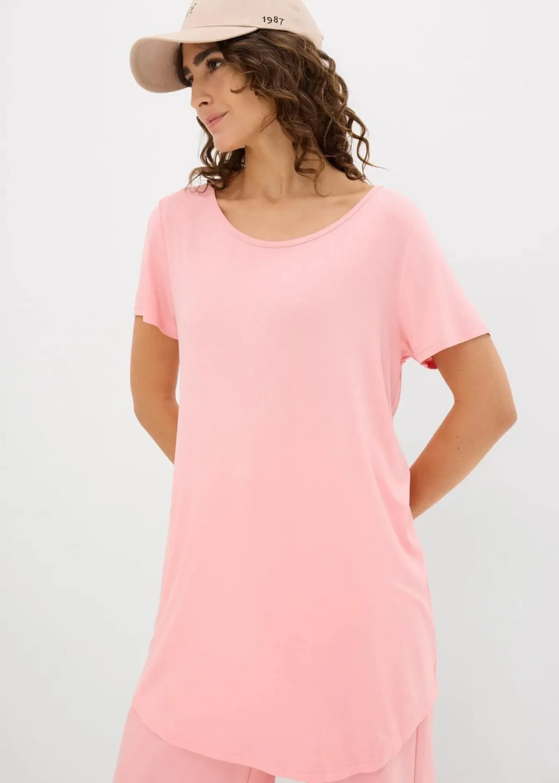 bonprix Shirts & Tops|Basics^Longshirt aus softer Viskose softrosa