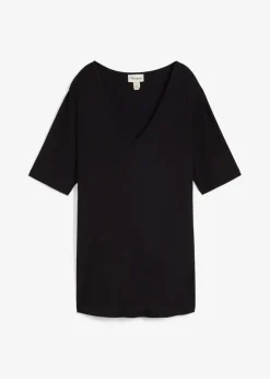 bonprix Bekleidung·Röcke|Basics^Longshirt aus softer Viskose schwarz