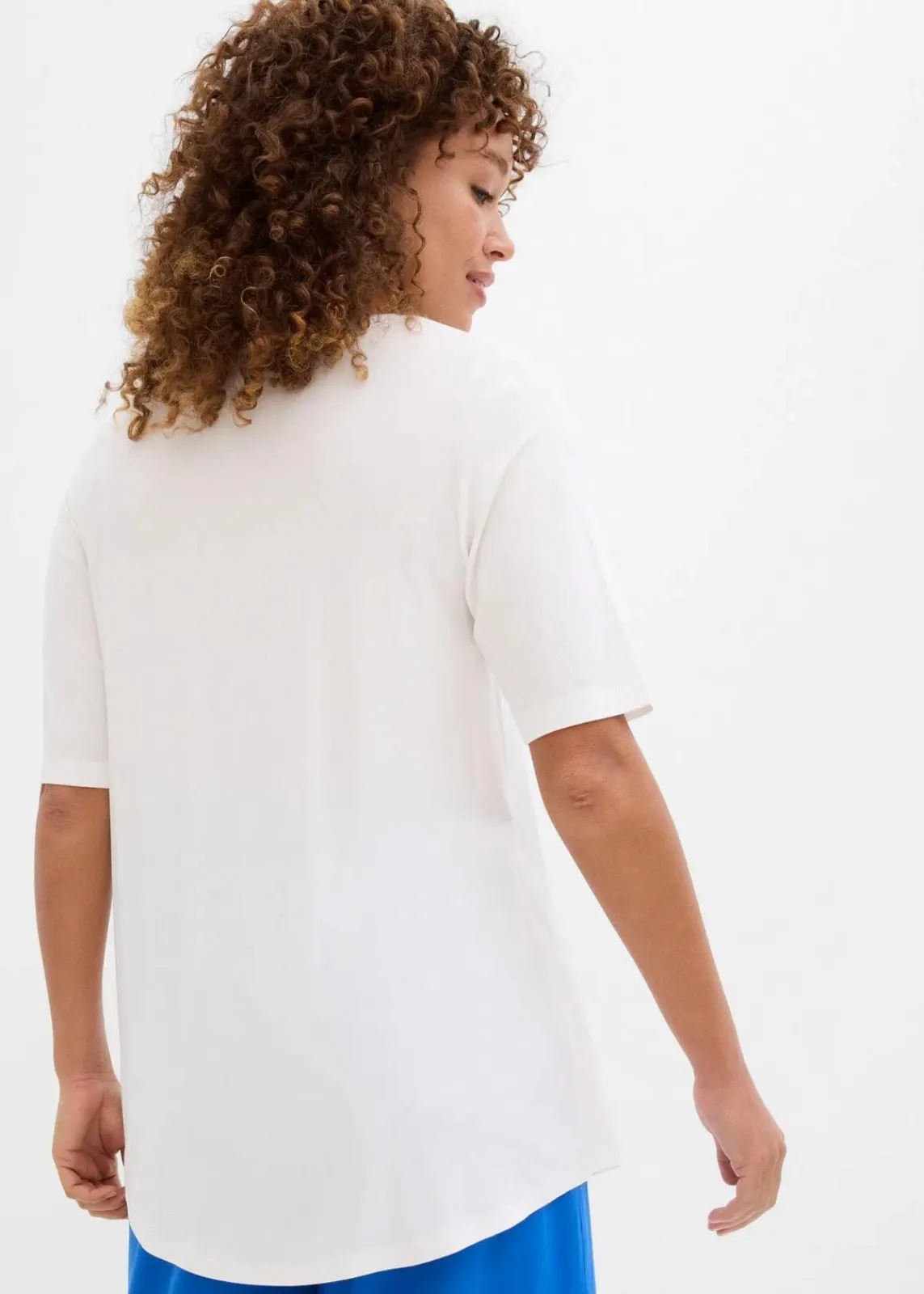 bonprix Nachhaltigere Materialien|Shirts & Tops^Longshirt aus softer Viskose wollweiß