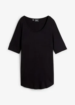 bonprix Bekleidung·Röcke|Nachhaltigere Materialien^Long-Shirt aus softer Viskose schwarz