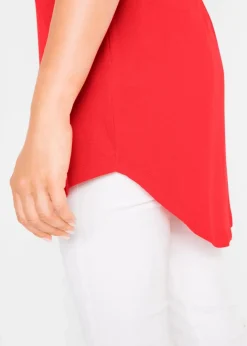 bonprix Shirts & Tops|Basics^Longshirt aus softer Viskose erdbeere