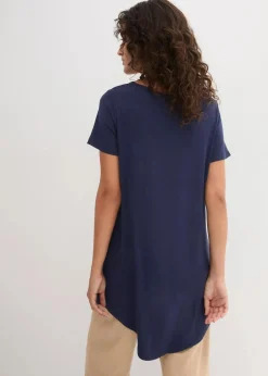 bonprix Shirts & Tops|Basics^Longshirt aus softer Viskose dunkelblau