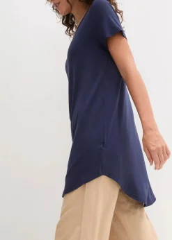 bonprix Shirts & Tops|Basics^Longshirt aus softer Viskose dunkelblau