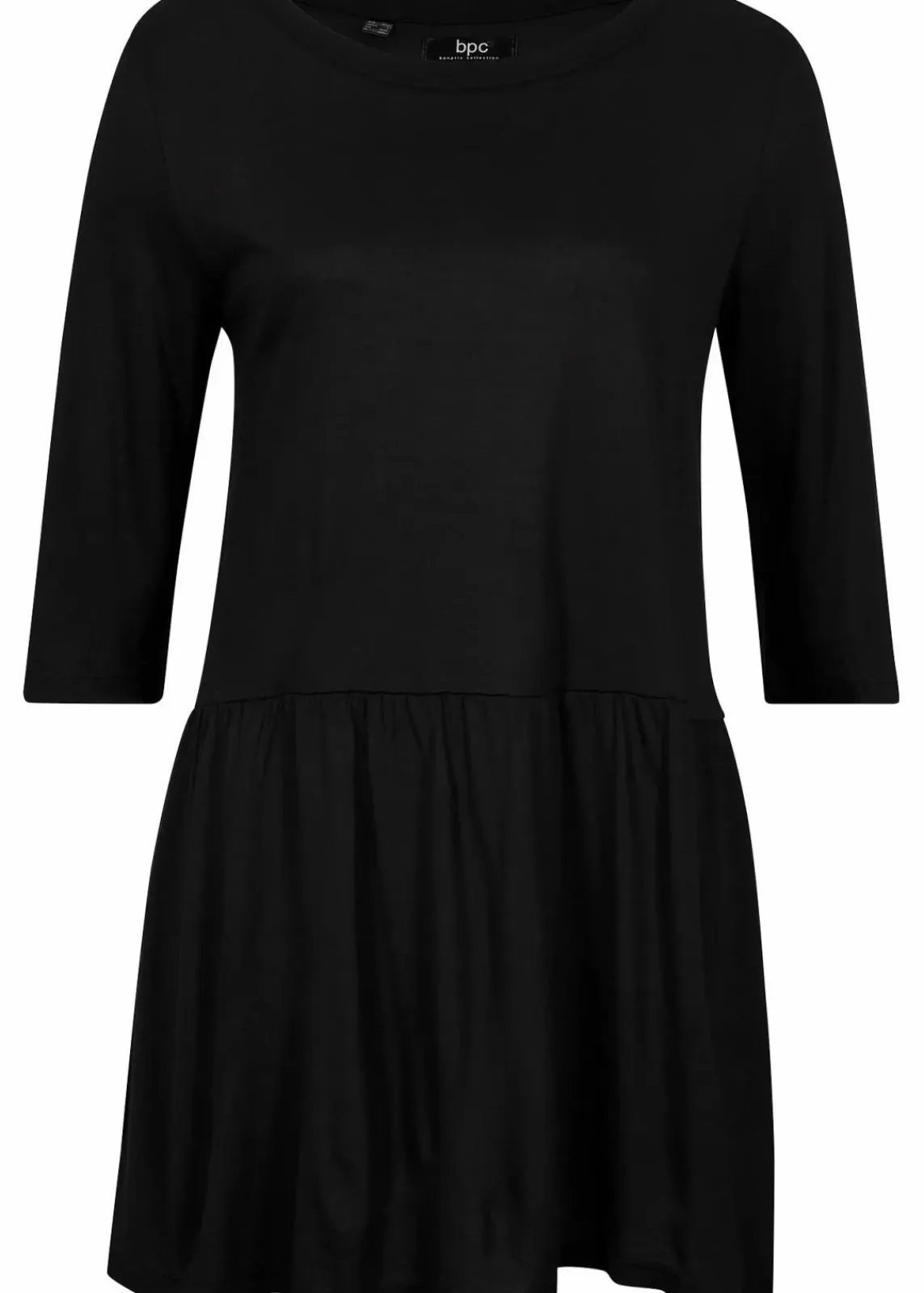 bonprix Nachhaltigere Materialien|Shirts & Tops^Longshirt aus Viskose mit Volant schwarz