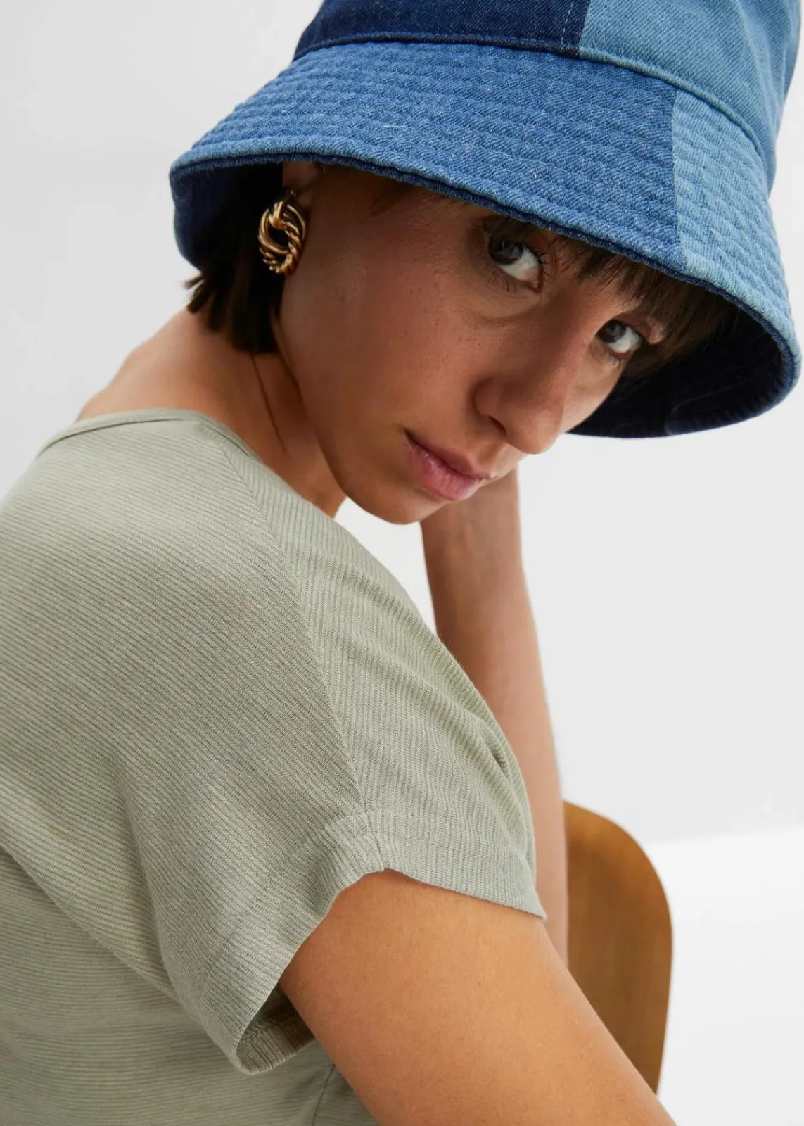 bonprix Shirts & Tops^Longshirt aus Viskose-Mix seegras bedruckt