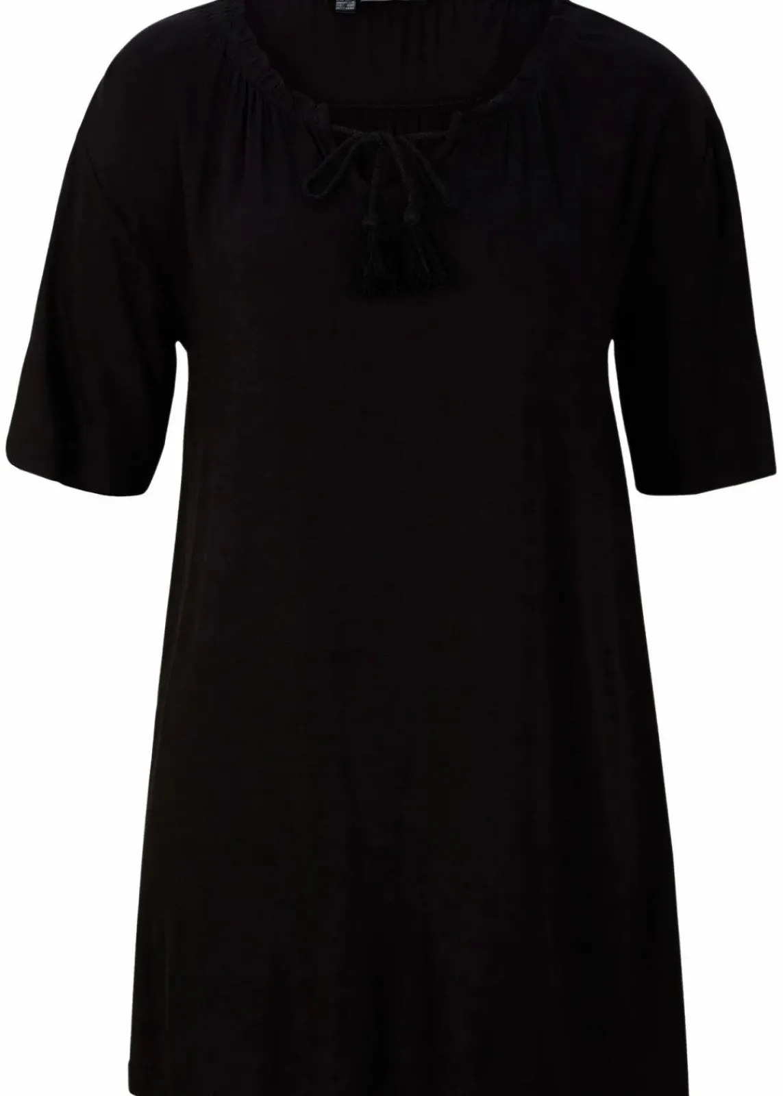bonprix Nachhaltigere Materialien|Shirts & Tops^Longshirt aus Viskose-Mix schwarz