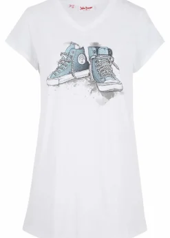 bonprix Shirts & Tops^Longshirt, bedruckt weiß