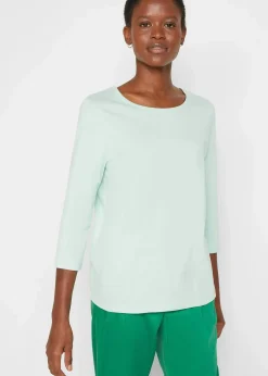 bonprix Shirts & Tops|Basics^Longshirt (5er-Pack) kristallrosa + kristallmint + mattaqua + rauchflieder + weiß