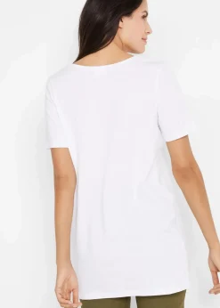 bonprix Shirts & Tops|Basics^Long-Shirt, 2er-Pack dunkelblau/weiß