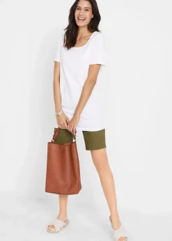 bonprix Shirts & Tops|Basics^Long-Shirt, 2er-Pack dunkelblau/weiß