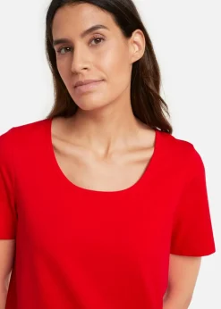 bonprix Shirts & Tops|Basics^Long-Shirt, 2er-Pack erdbeere / weiß