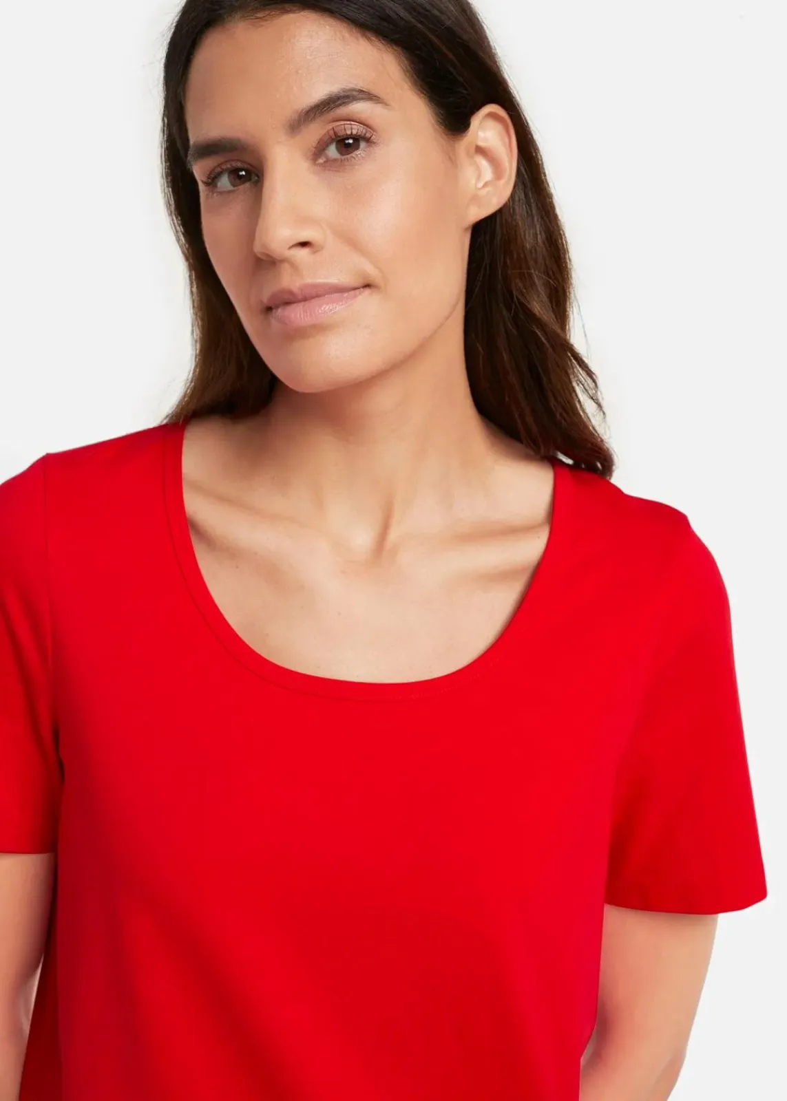 bonprix Shirts & Tops|Basics^Long-Shirt, 2er-Pack erdbeere / weiß