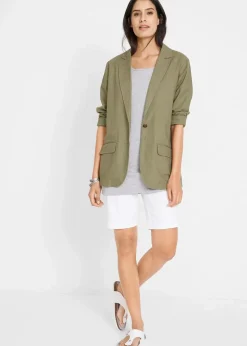 bonprix Shirts & Tops|Basics^Long-Shirt, 2er-Pack schwarz/hellgrau meliert