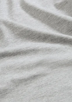 bonprix Shirts & Tops|Basics^Long-Shirt, 2er-Pack schwarz/hellgrau meliert
