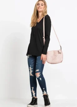 bonprix Shirts & Tops^Longshirt mit Kapuze schwarz