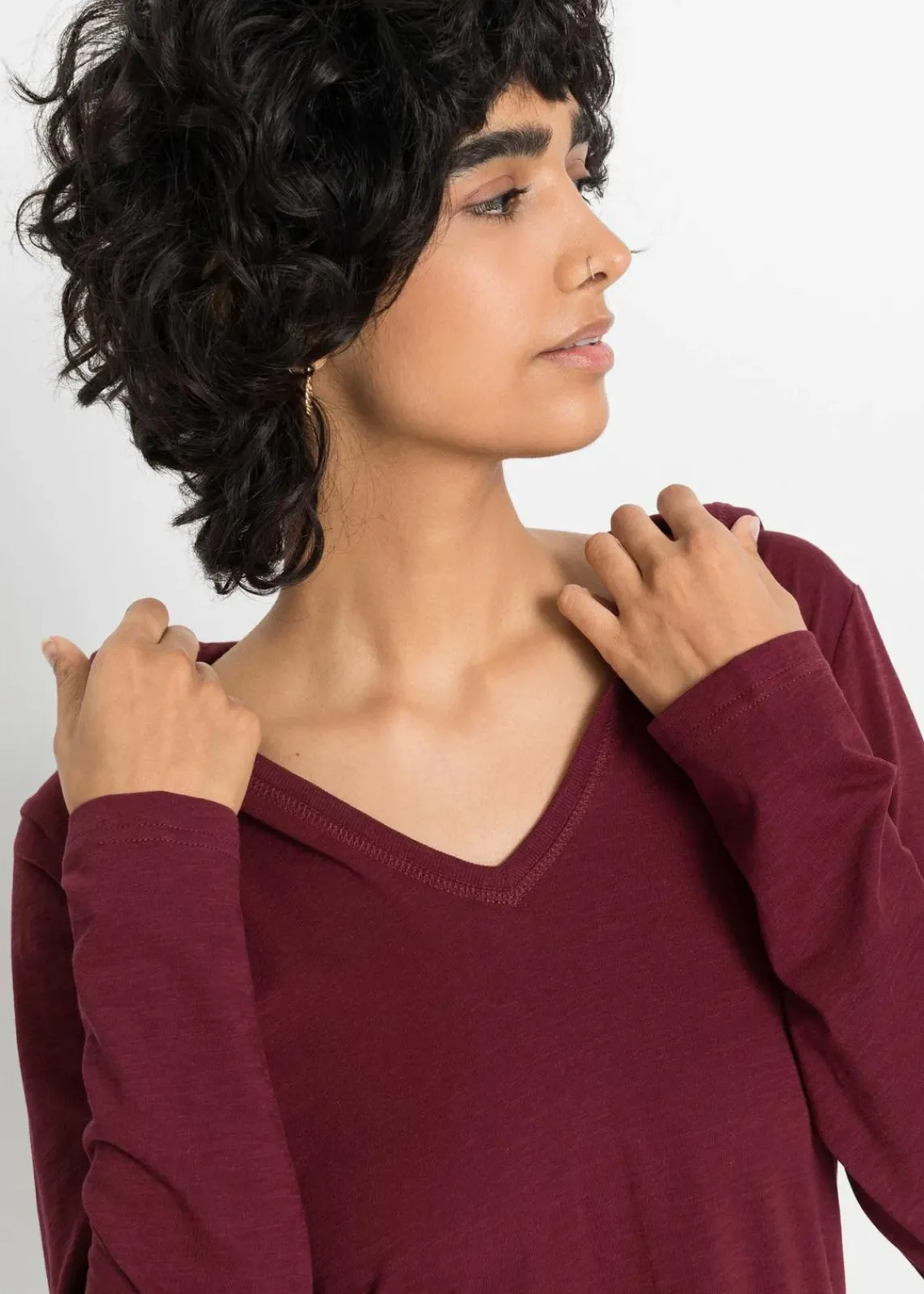 bonprix Shirts & Tops^Longshirt mit Kapuze ahornrot
