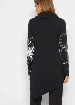 bonprix Shirts & Tops^Longshirt mit Rollkragen schwarz/weiß