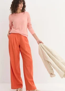 bonprix Bekleidung·Röcke|Basics^Longshirt mit Rundhalsausschnitt, Langarm (5er Pack) eukalyptusgrün + pfirsich + rauchblau + weiß + schwarz