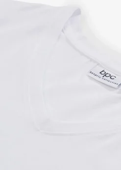 bonprix Basics|Bekleidung·Röcke^Longshirt mit V-Ausschnitt (2er Pack) schwarz+weiß