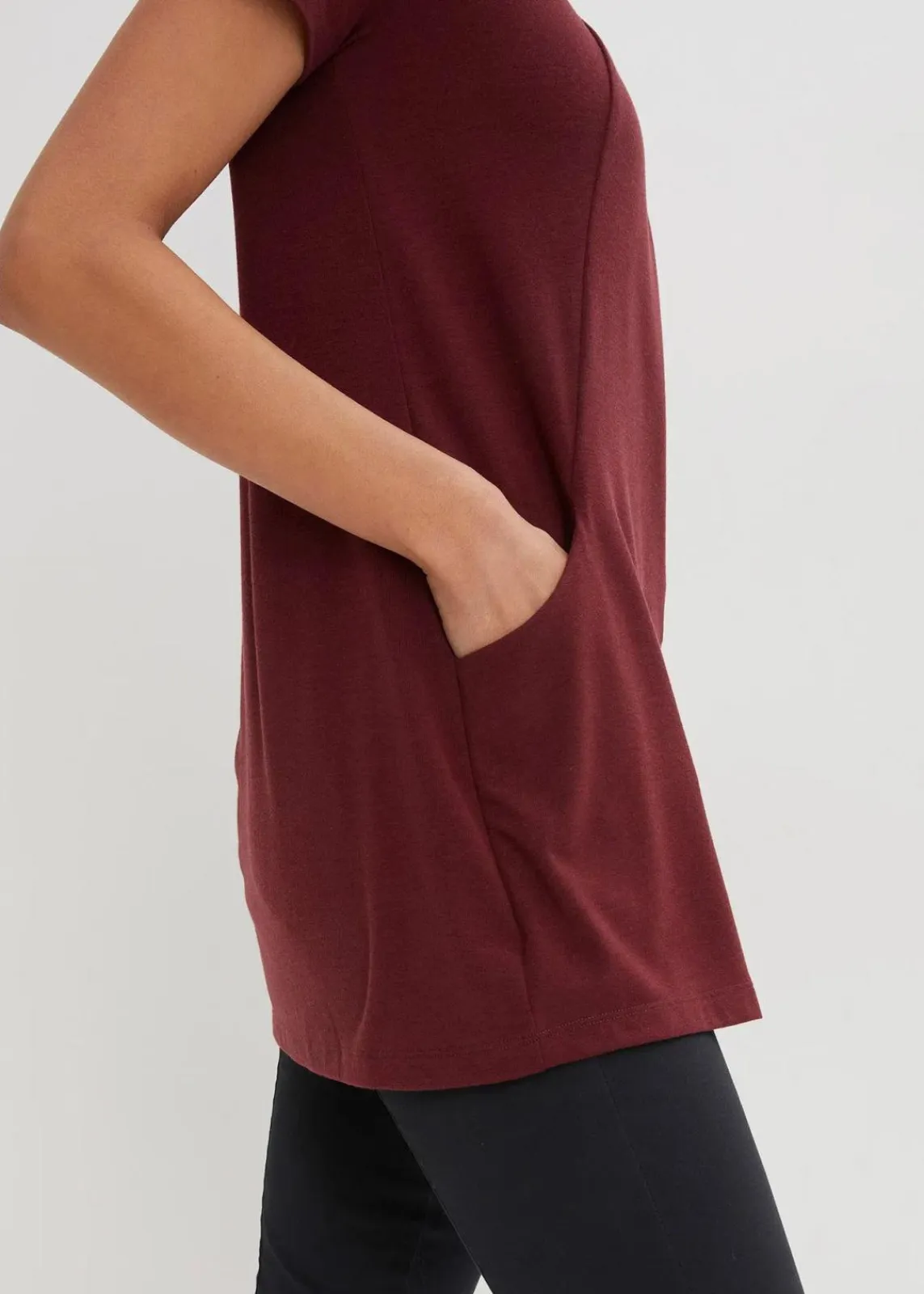 bonprix Shirts & Tops^Longshirt mit Viskose dunkelbeere