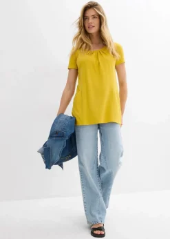 bonprix Shirts & Tops^Longshirt mit Viskose lemoncurry