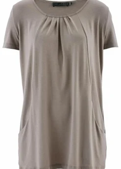 bonprix Shirts & Tops^Longshirt mit Viskose taupe