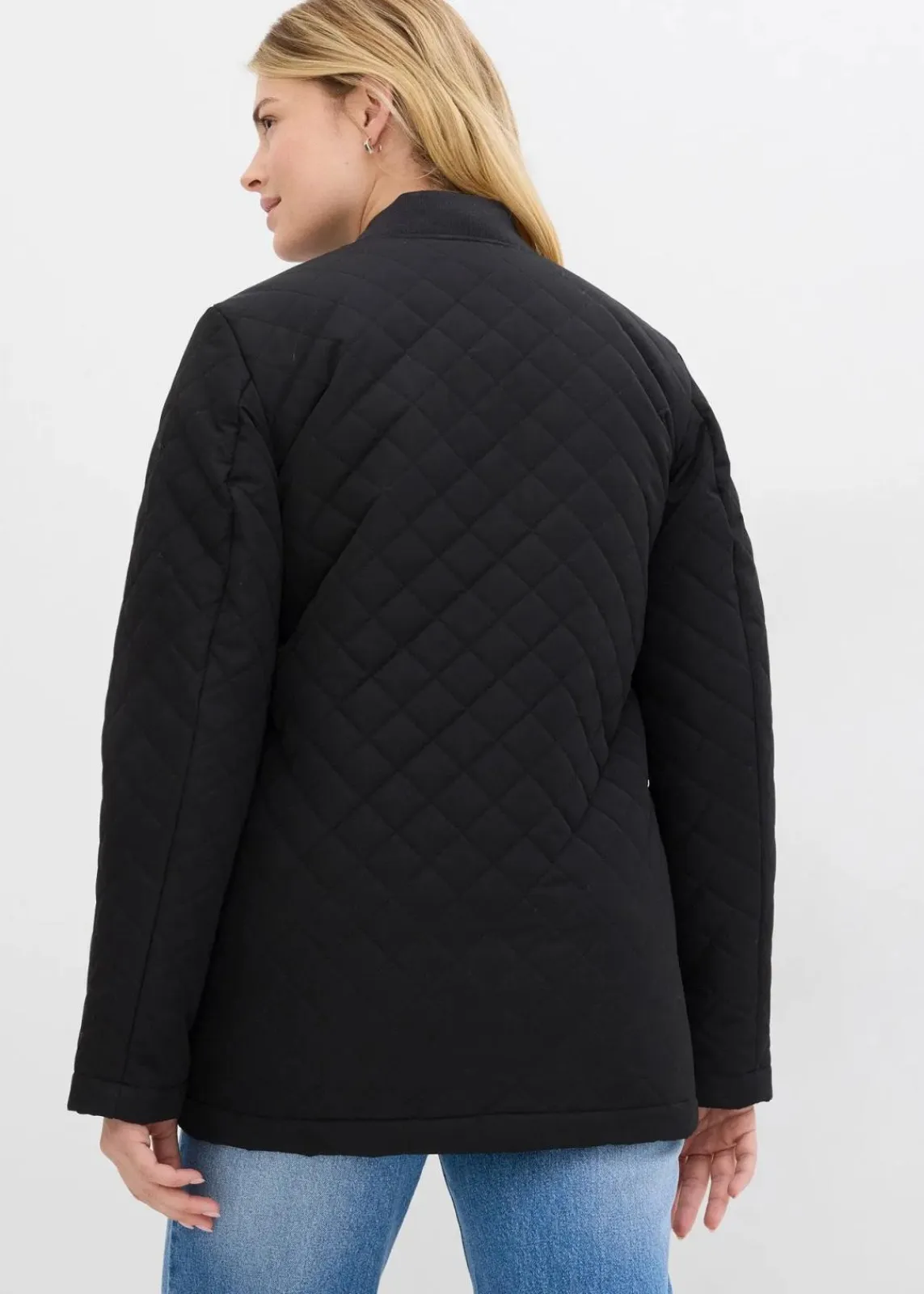 bonprix Bekleidung·Hosen|Jacken & Mäntel^Long-Steppjacke schwarz