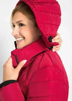 bonprix Jacken & Mäntel|Bekleidung·Hosen^Long-Steppjacke mit Wattierung rot