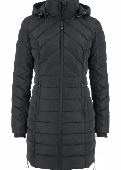 bonprix Bekleidung·Hosen|Jacken & Mäntel^Long-Steppjacke mit Wattierung schwarz
