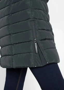 bonprix Bekleidung·Hosen|Jacken & Mäntel^Long-Steppjacke mit Wattierung schwarz