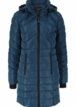 bonprix Jacken & Mäntel|Bekleidung·Hosen^Long-Steppjacke mit Wattierung dunkelblau