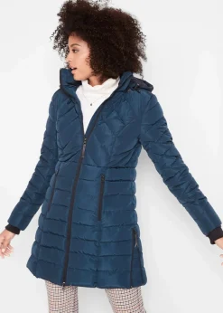 bonprix Jacken & Mäntel|Bekleidung·Hosen^Long-Steppjacke mit Wattierung dunkelblau