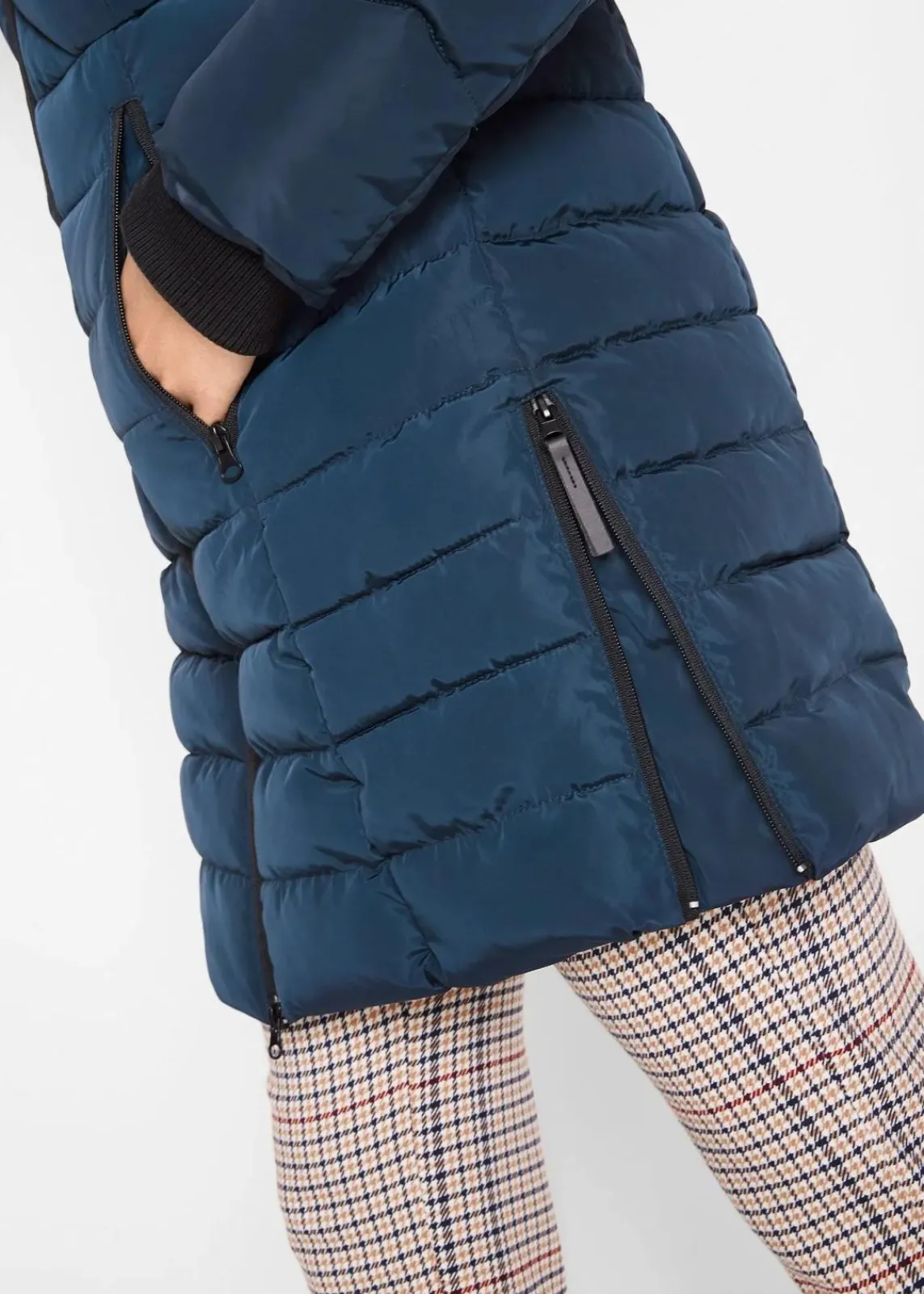 bonprix Jacken & Mäntel|Bekleidung·Hosen^Long-Steppjacke mit Wattierung dunkelblau