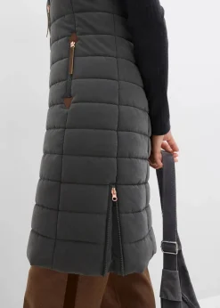 bonprix Jacken & Mäntel|Bekleidung·Hosen^Longsteppweste anthrazit